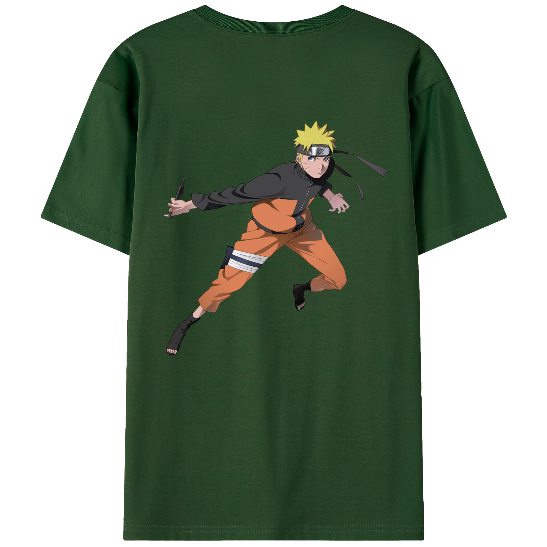（画像用） NARUTO -ナルト- うずまき ナルト Uzumaki Naruto 綿100％半袖Tシャツ（背面プリント）
